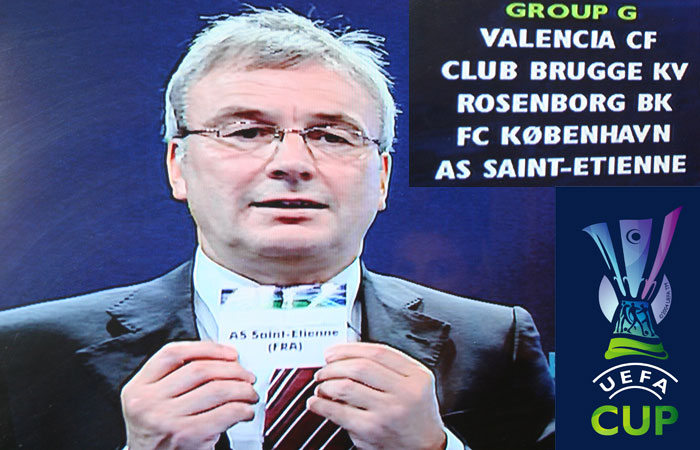 Coupe UEFA, L'image historique du tirage au sort de l'ASSE