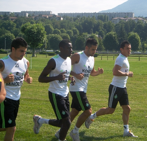 Stage Aix-les-Bains de l'ASSE : photo de l'entraÃ®nement